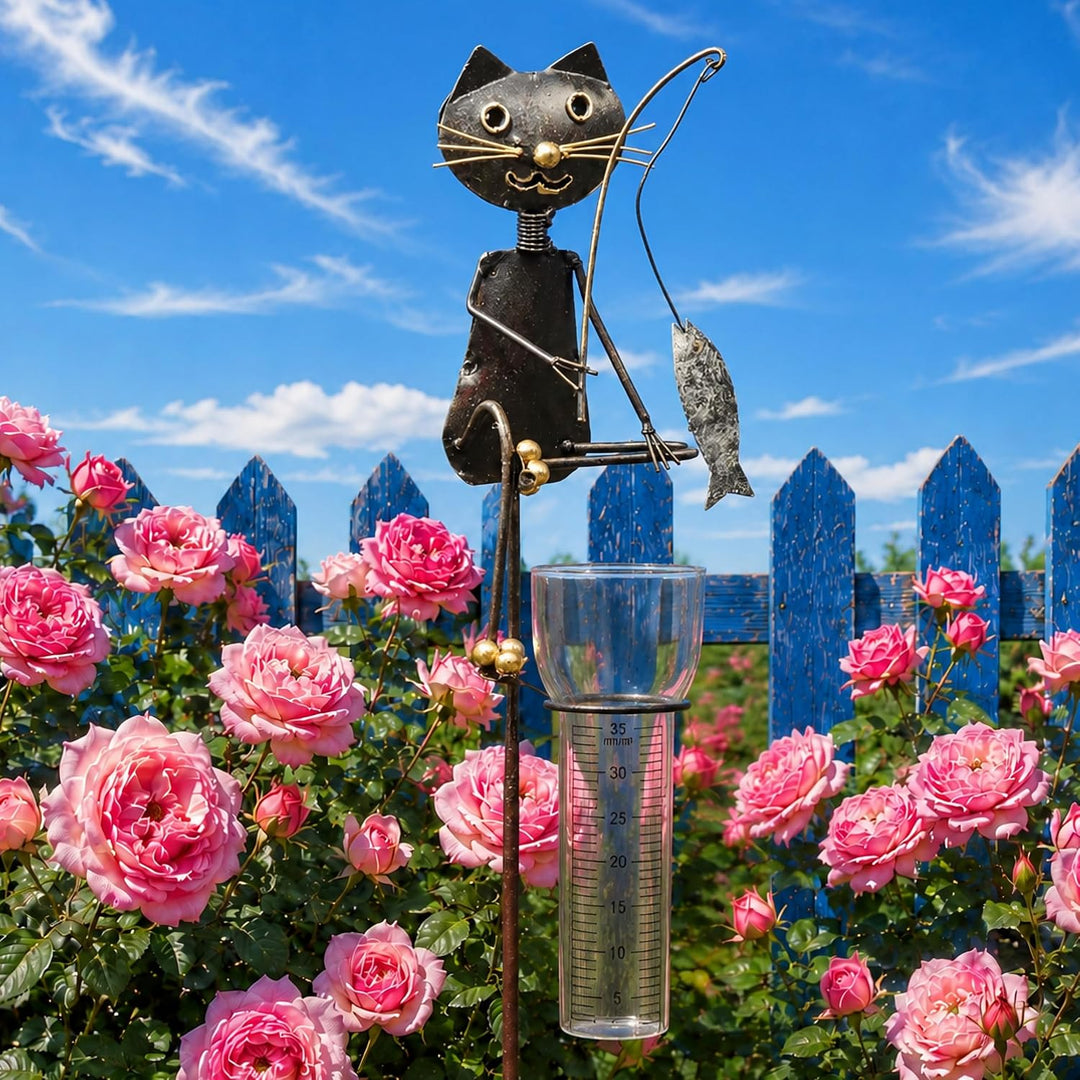 Pommerntraum ® | Regenmesser Niederschlagsmesser Pluviometer Gartendeko Gartenstecker Gartenfigur Ka