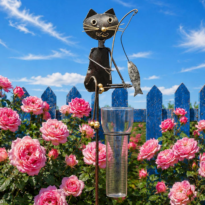 Pommerntraum ® | Regenmesser Niederschlagsmesser Pluviometer Gartendeko Gartenstecker Gartenfigur Ka