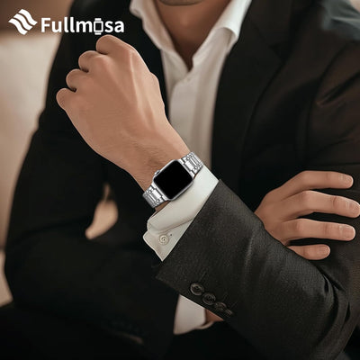 Fullmosa Kompatibel mit Apple Watch Armband 49mm Series Ultra2/Ultra, Edelstahl Apple Watch Ersatzar