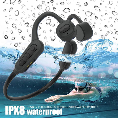 ESSONIO wasserdichte Kopfhörer Schwimmen Knochenschall Kopfhörer Sportkopfhörer Bluetooth Offenes De