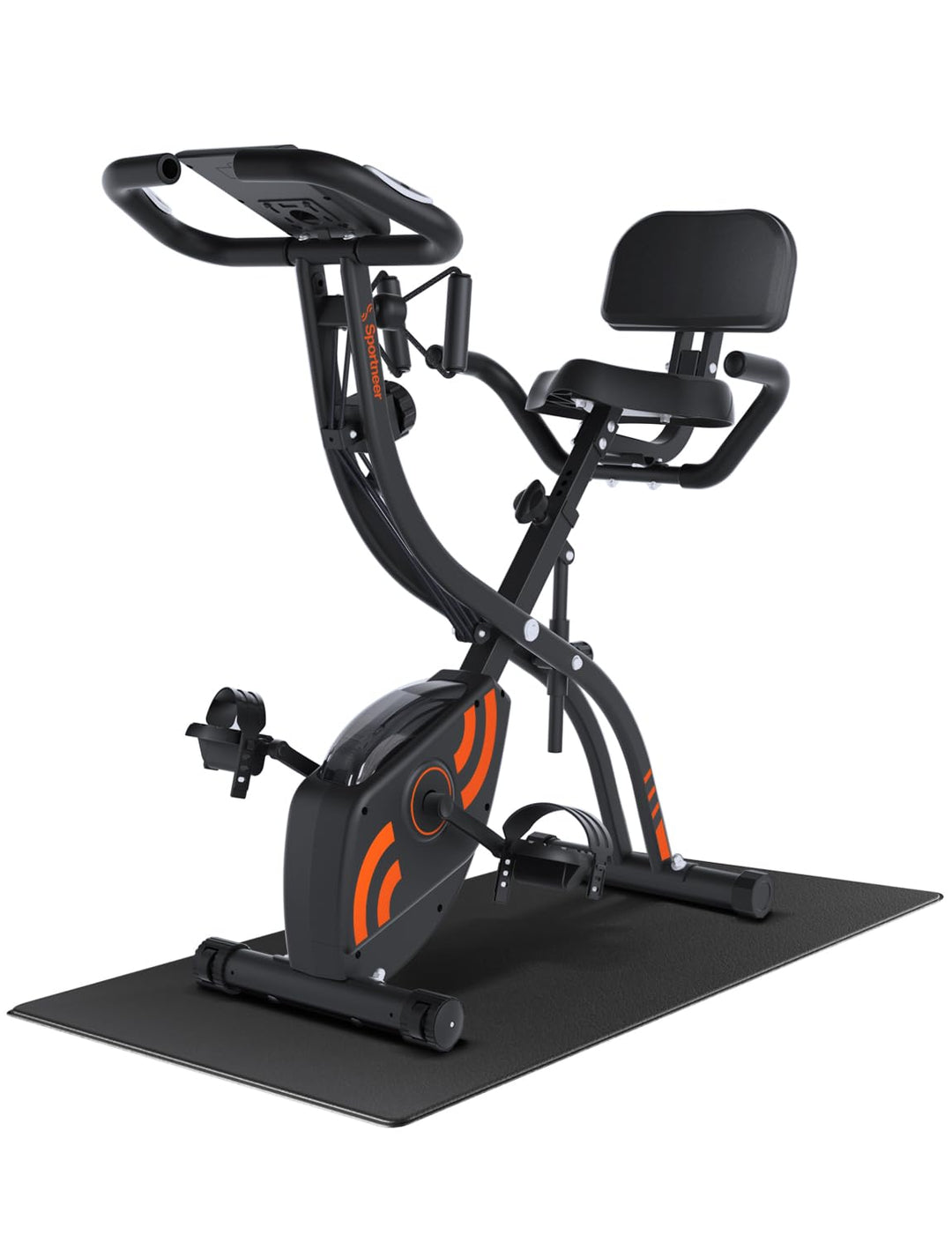 Sportneer Heimtrainer Fahrrad Klappbar, 4-in-1 Ergometer Heimtrainer, Spinning Bike Indoor mit 16 Wi