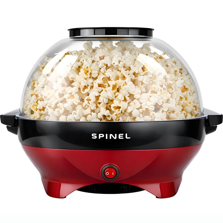SPINEL Popcornmaschine, Popcorn maschine mit Zucker, Öl, Butter, Fassungsvermögen 5,5 l, Antihaftbes