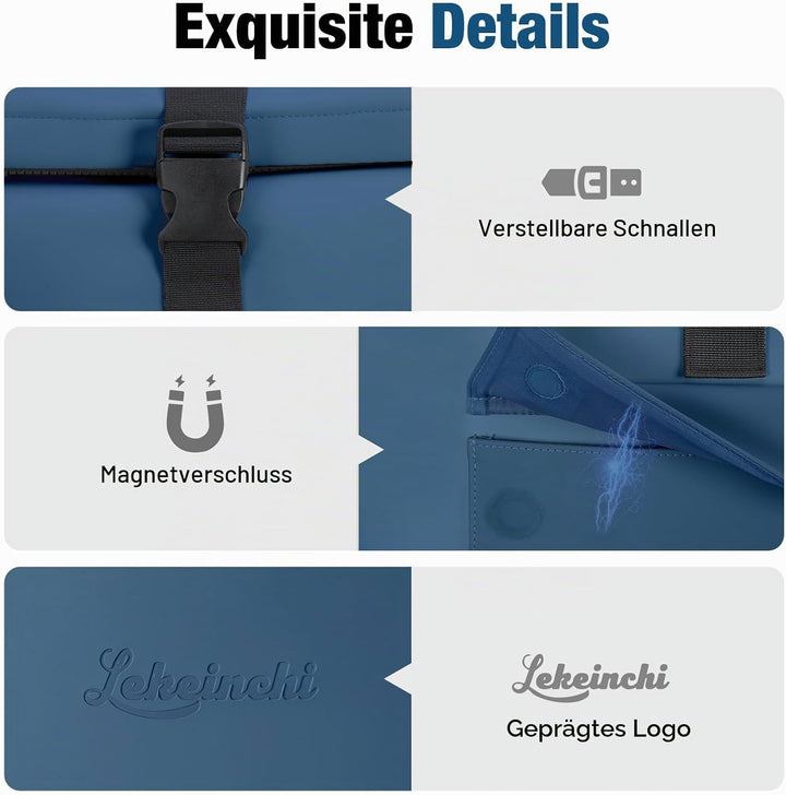 Lekeinchi Rolltop Rucksack Damen &amp; Herren, Elegant Laptop Rucksack Wasserdicht mit 17 Zoll Laptopfac