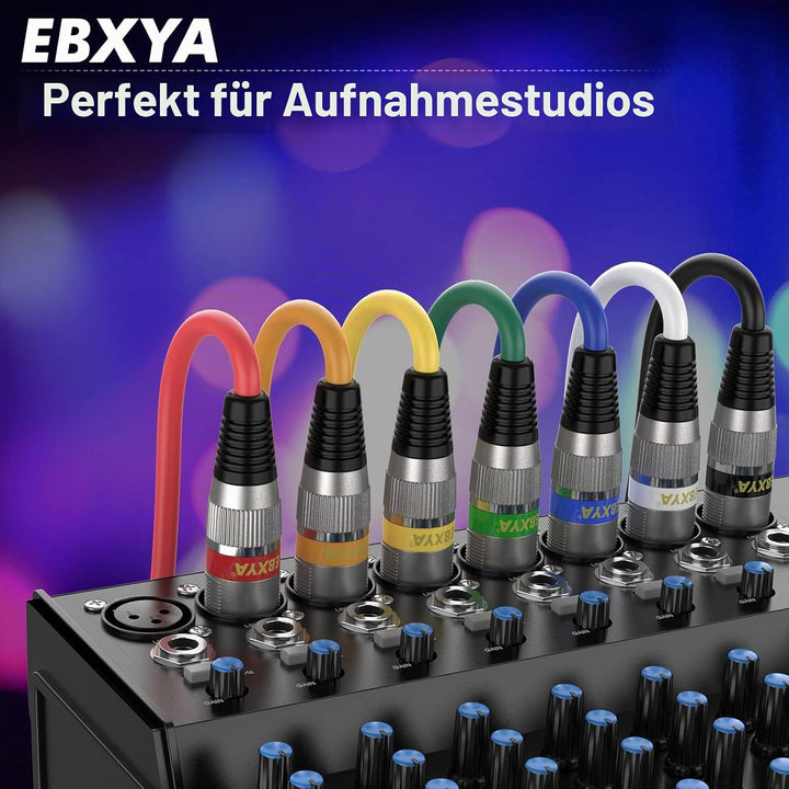 EBXYA XLR-Kabel Mikrofonkabel 1M 4 Packungen symmetrischer Stecker auf Buchse XLR-Patchkabel für PA-