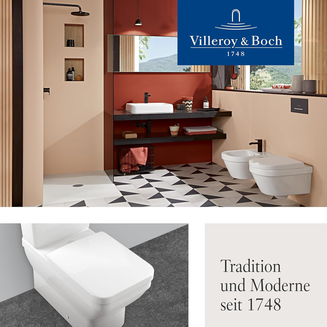Villeroy & Boch WC-Sitz Architectura SlimSeat - Toilettendeckel Weiss aus Duroplast - Toilettensitz