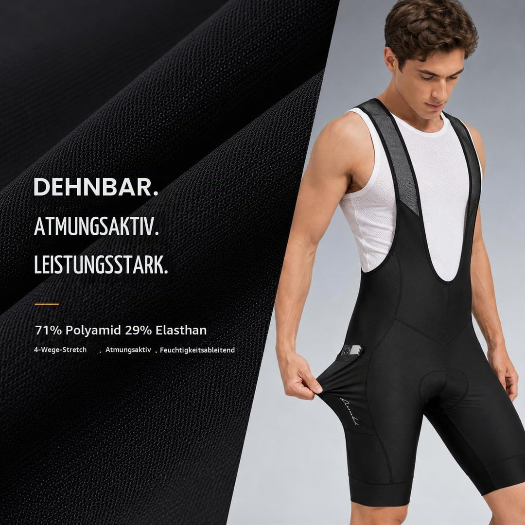 Przewalski Radlerhose Herren Gepolstert, Atmungsaktive Fahrradhose Herren für Strasse und Bergfahrte