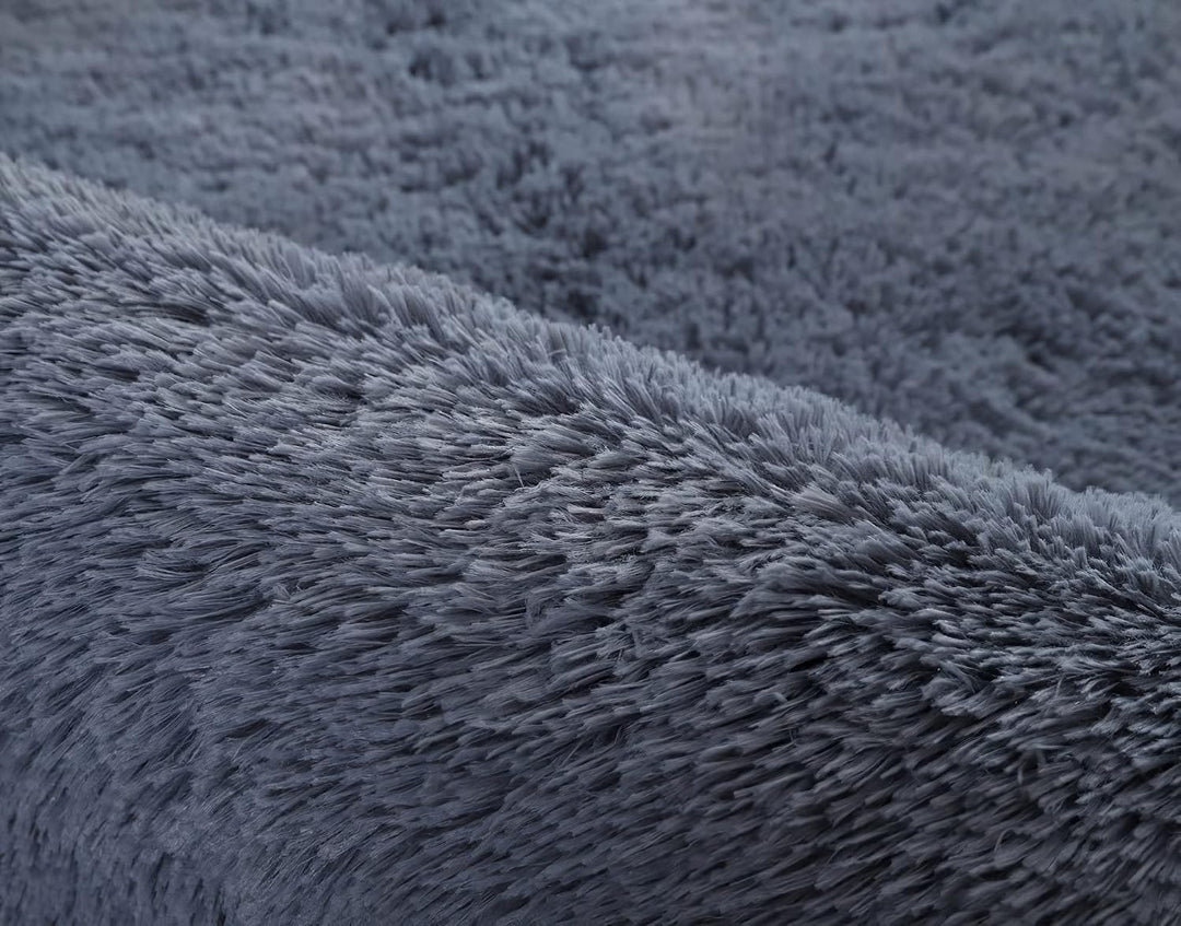 VOFUSHON Wohnzimmer Hochflor Teppich,Shaggy Flur Läufer Teppich Modern Flauschiger Weich Teppich Gro