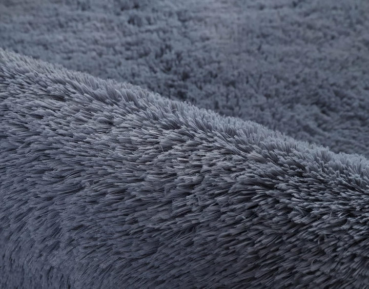 VOFUSHON Wohnzimmer Hochflor Teppich,Shaggy Flur Läufer Teppich Modern Flauschiger Weich Teppich Gro
