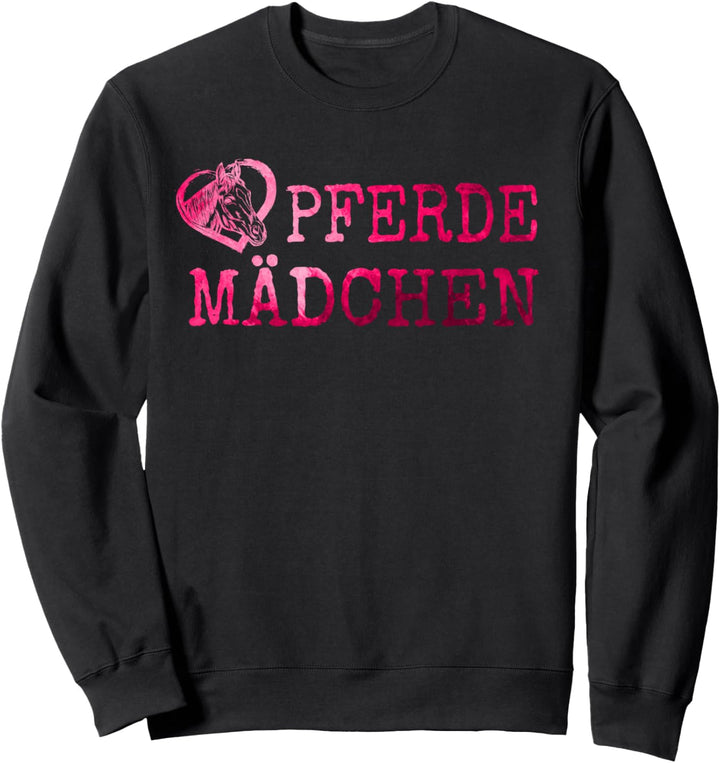 PFERDE Mädchen Damen | Reiterin Reiten PFERD Sweatshirt
