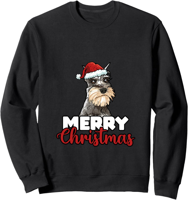 Merry Christmas Schnauzer Hundelieber Geschenk Sweatshirt