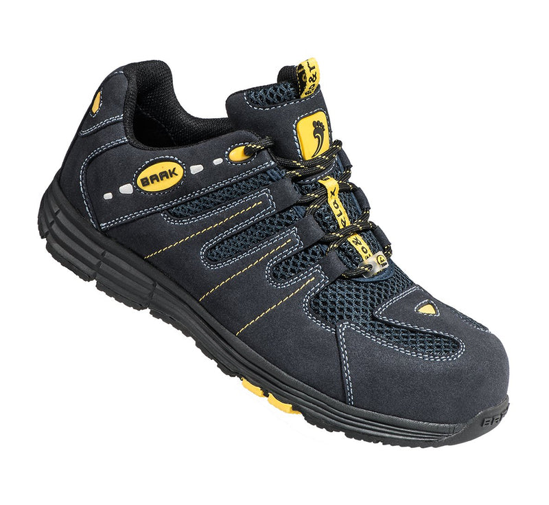 BAAK Sicherheitshalbschuhe S1P "Rick2" Go and Relax, 1 Stück, 41, blau/gelb, 71462 41 EU, 41 EU