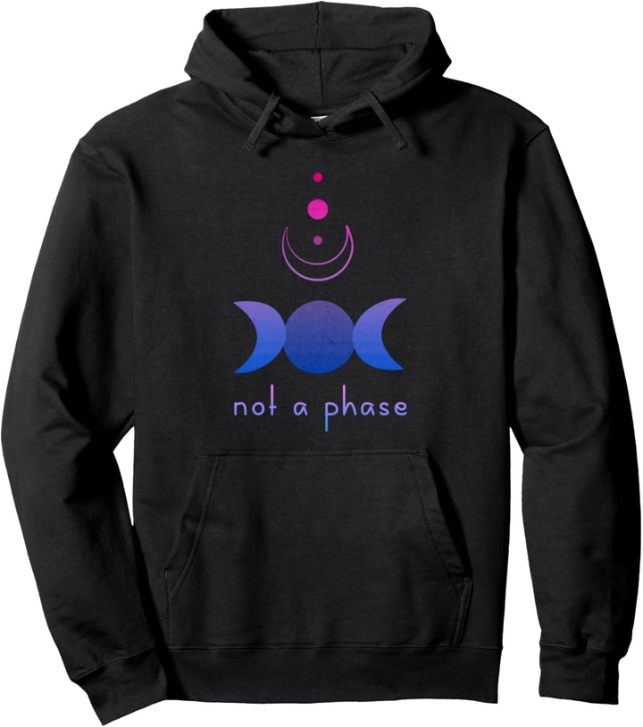 Bisexuelle Himmlische Spirituelle Keine Phase Bi Pride Moon Pullover Hoodie