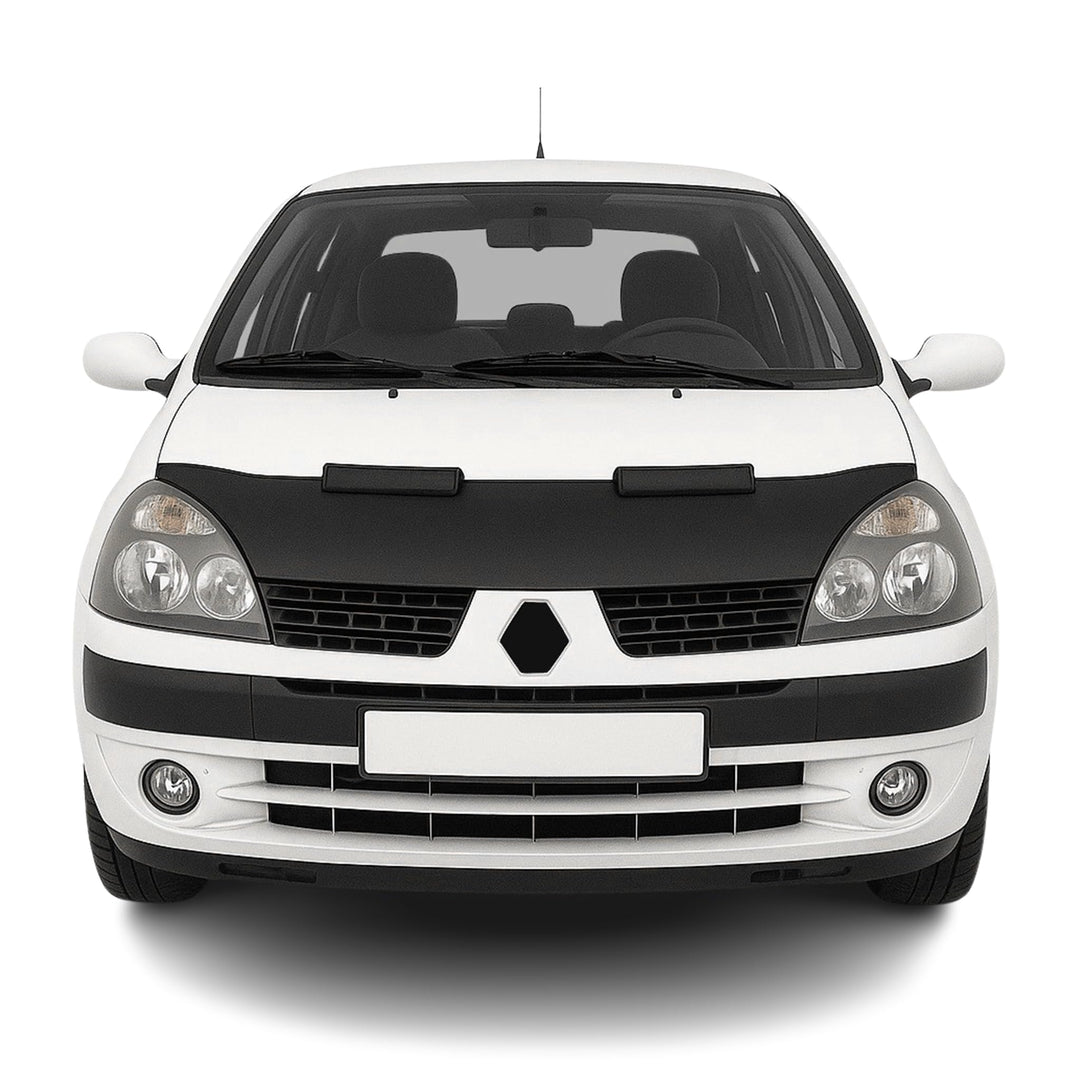 Haubenbra Bonnet Bra Steinschlagschutzmaske kompatibel mit Renault Clio 2001-2006 1x Halb Motorhaube