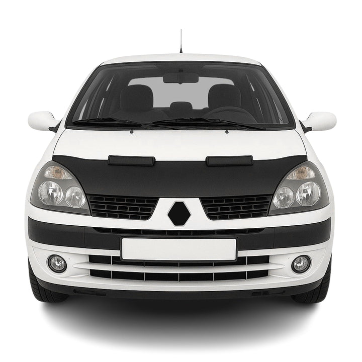 Haubenbra Bonnet Bra Steinschlagschutzmaske kompatibel mit Renault Clio 2001-2006 1x Halb Motorhaube