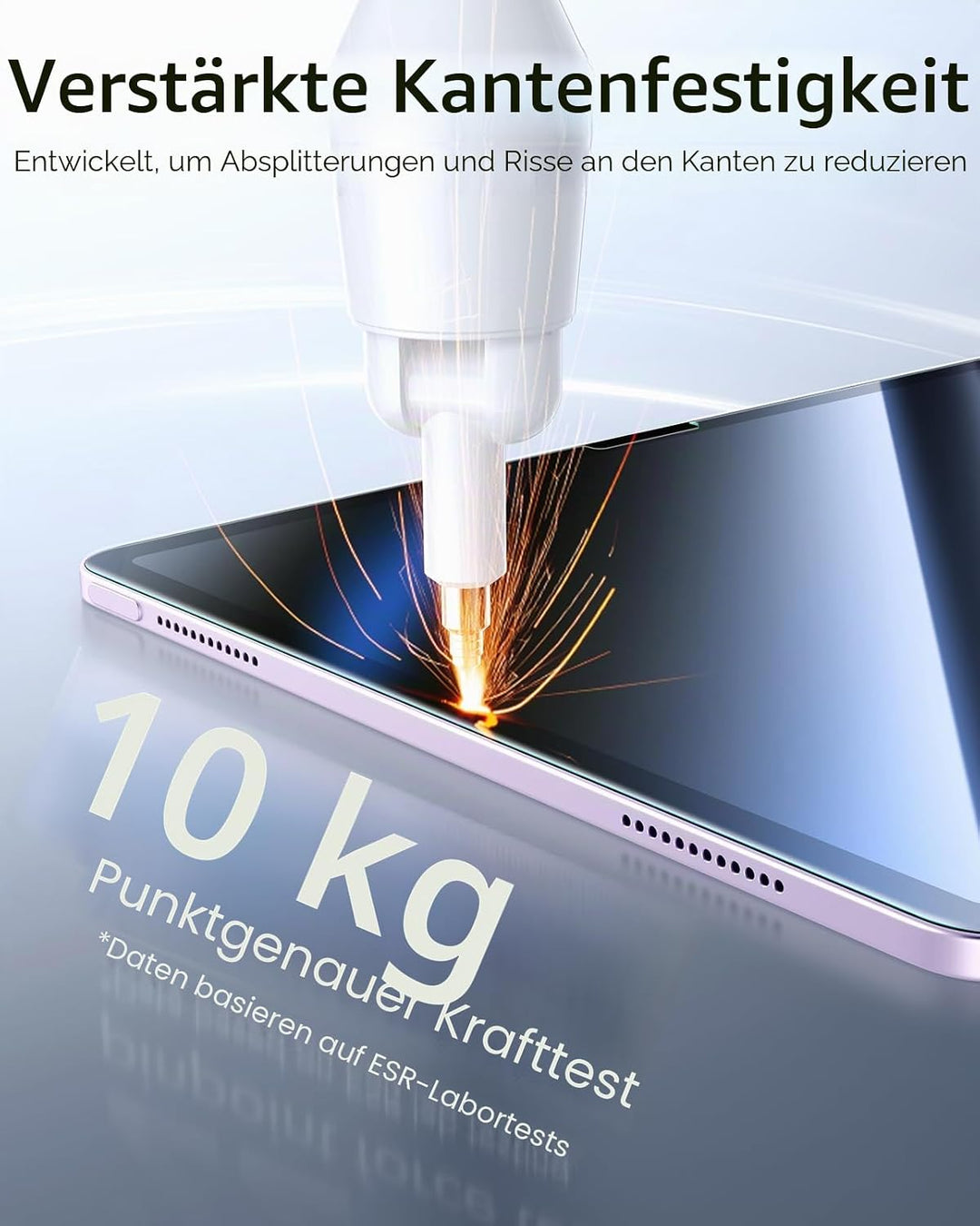 ESR 2 Stück, für iPad Air 13 Zoll M4/M3/M2 (8./7./6. Generation, 2026/2025/2024) für Panzerglas, Sch
