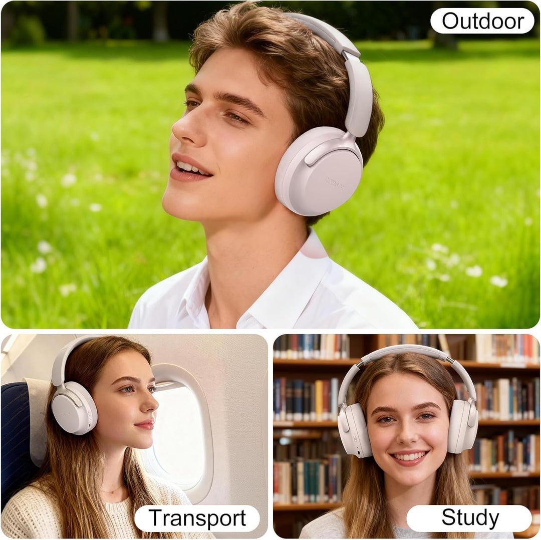 RORSOU B8 Bluetooth Kopfhörer Over Ear, 6 EQ Musikmodi und 50H Spielzeit Deep Bass Wireless Kopfhöre