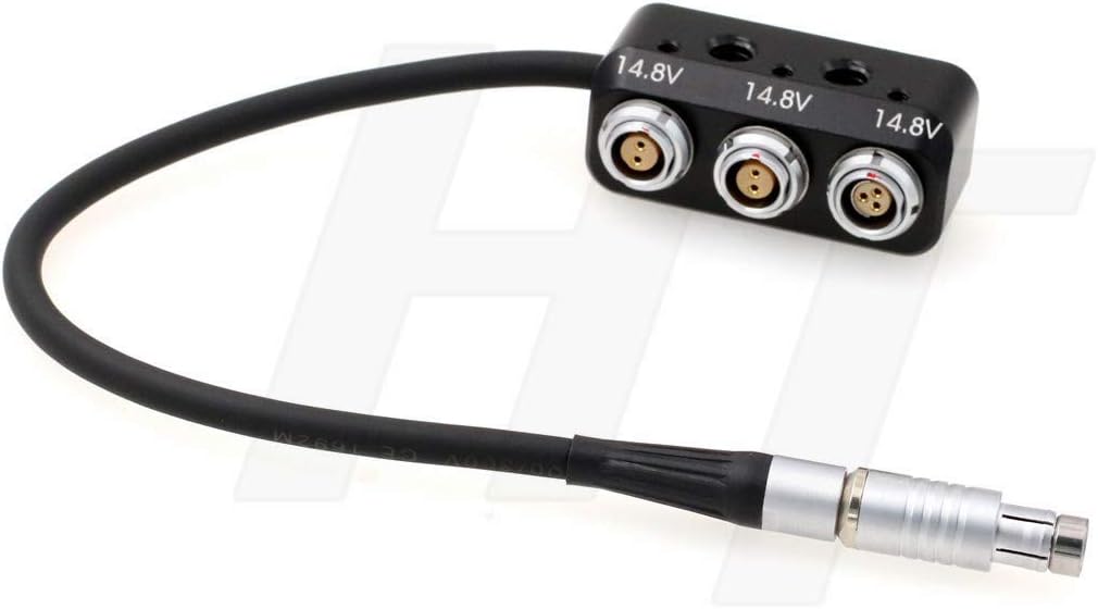 HangTon Stromverteiler Kabelbox RS 3-polig Stecker auf 2 x 0B 2-polig 1 x fischer RS 3-polig Buchse