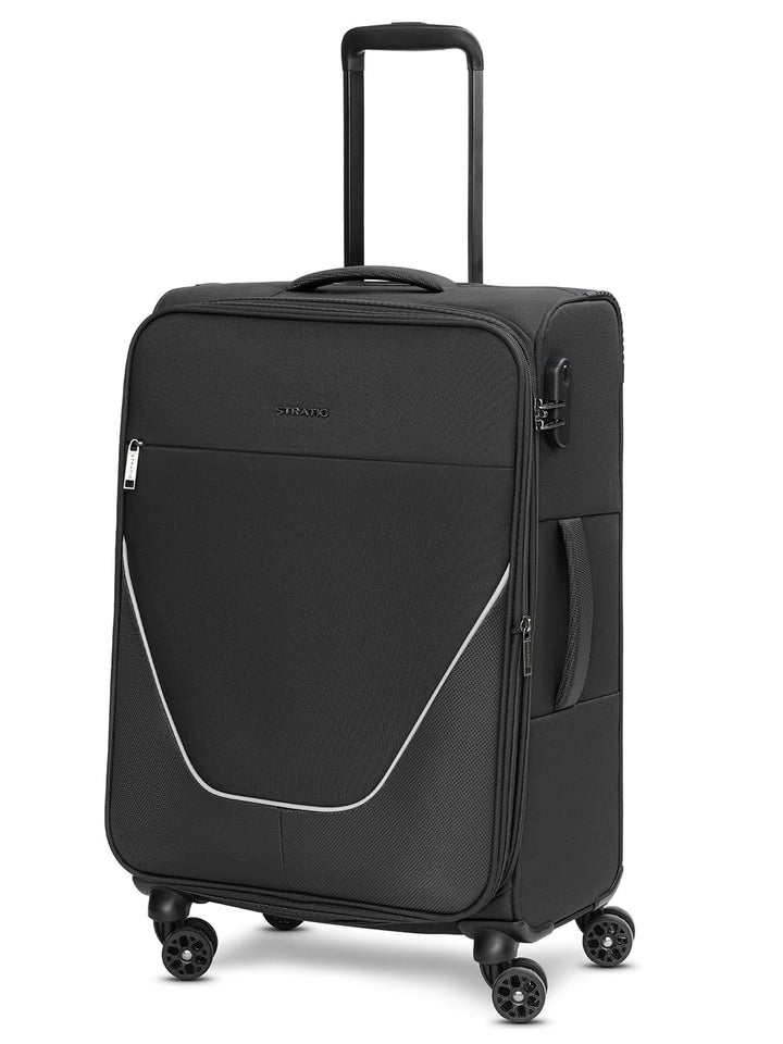 Stratic taska Koffer & Trolleys | Koffer Gross aus leichtem Polyester mit Dehnfalte, 4 Rollen, einem