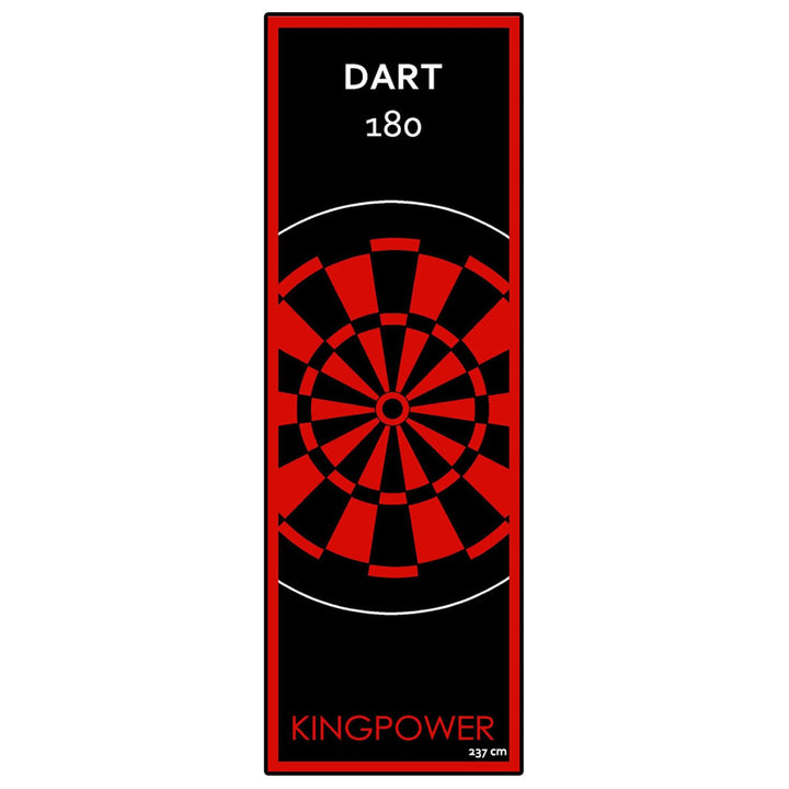 Kingpower Dartteppich mit Abwurflinie, Dart Zubehör mit Motiv, Dartmatte mit Oche, pflegeleichter Te