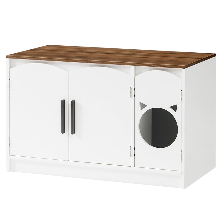 HOOBRO Katzenklo Schrank, Verstecktes Katzenklo, Katzenschrank, Moderner Katzenkloschrank aus Holzwe
