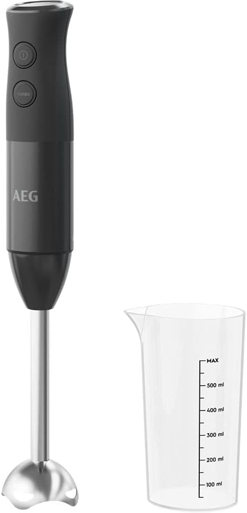 AEG HB4-1-6GG Stabmixer / 2 Edelstahl-Klingen / inkl. umfangreiches Zubehör / BPA-frei / 2 Geschwind