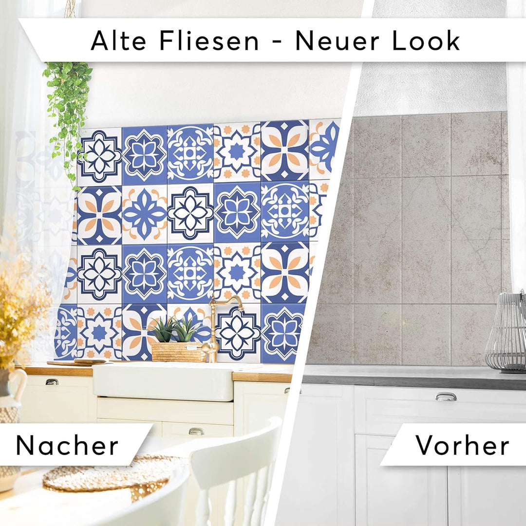 CREATISTO Klebefliesen Stickerfliesen Fliesenfolie - Aufkleber Folie für Fliesen I Klebefliesen Deko
