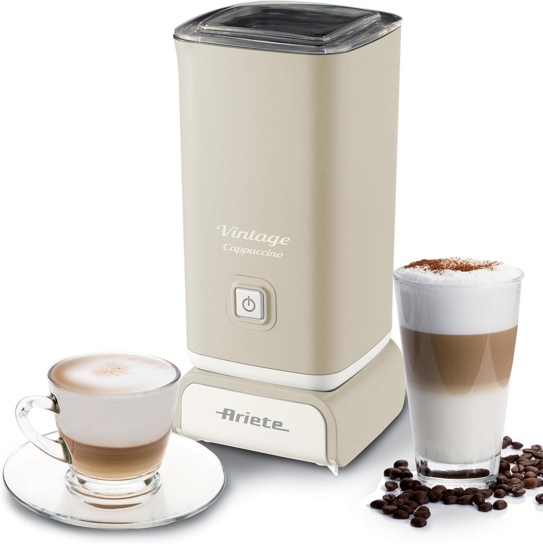 Ariete Vintage Cappucino 2878, Retro Elektrischer Milchaufschäumer im Retro-Stil für Cappuccino & He