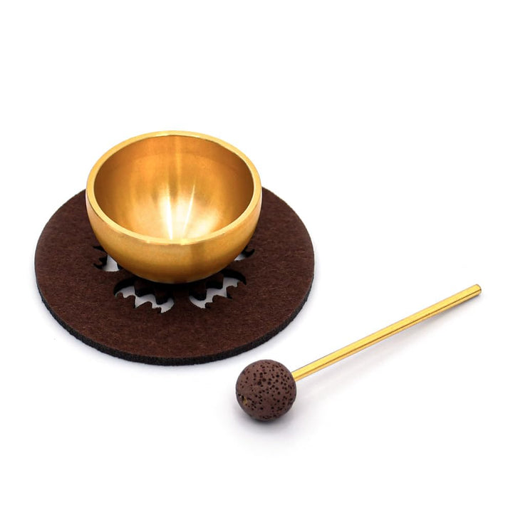 Tibetisches Klangschalen 3 Stück Mini Klangschale Set Tragbar Klangschalen-Set mit Schlägel und Kiss