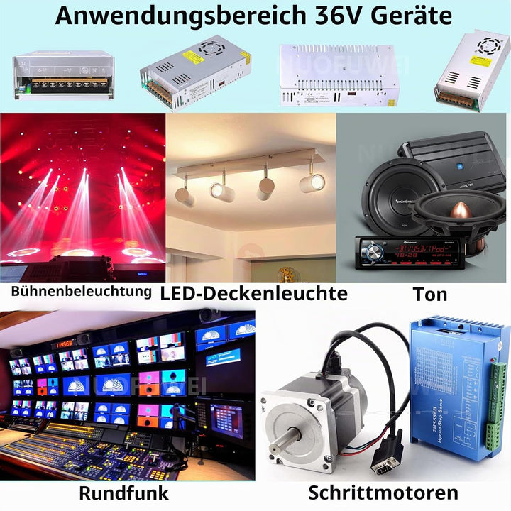 DC 36V 16.6A 600W Netzteil 230V AC auf DC 36Volt Schalternetzteil Transformator Adapter Trafo 36V 60