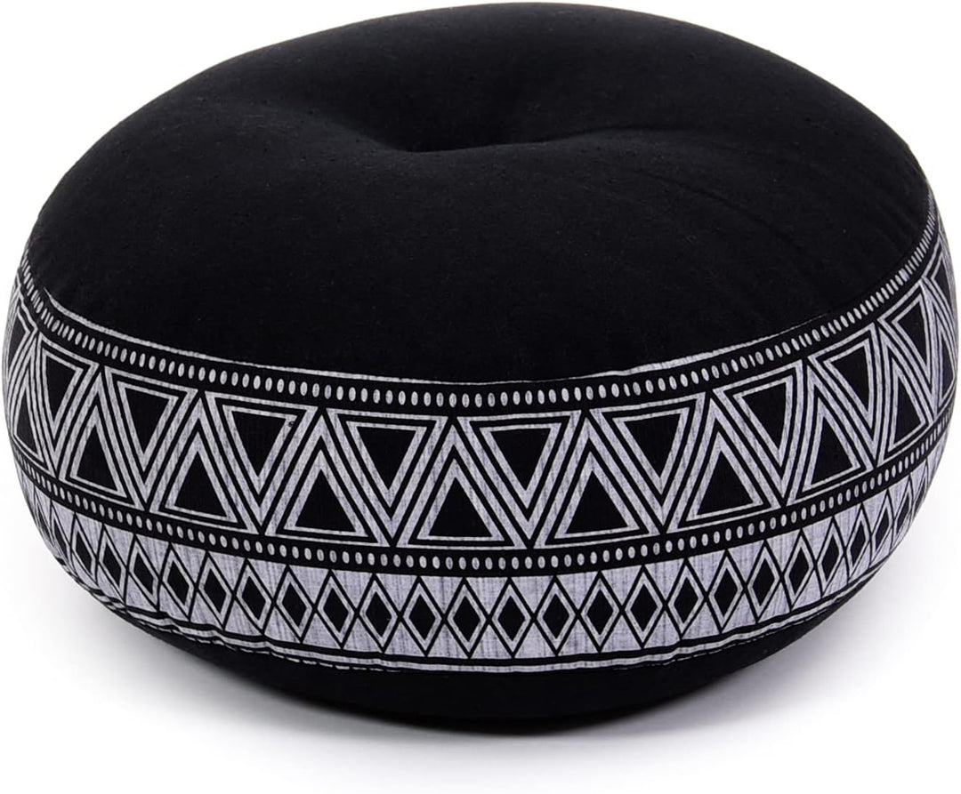 Leewadee Meditationsset Yogaset aus Meditationskissen Zafu und Kleiner rollbarer Sitzmatte Zabuton Ö