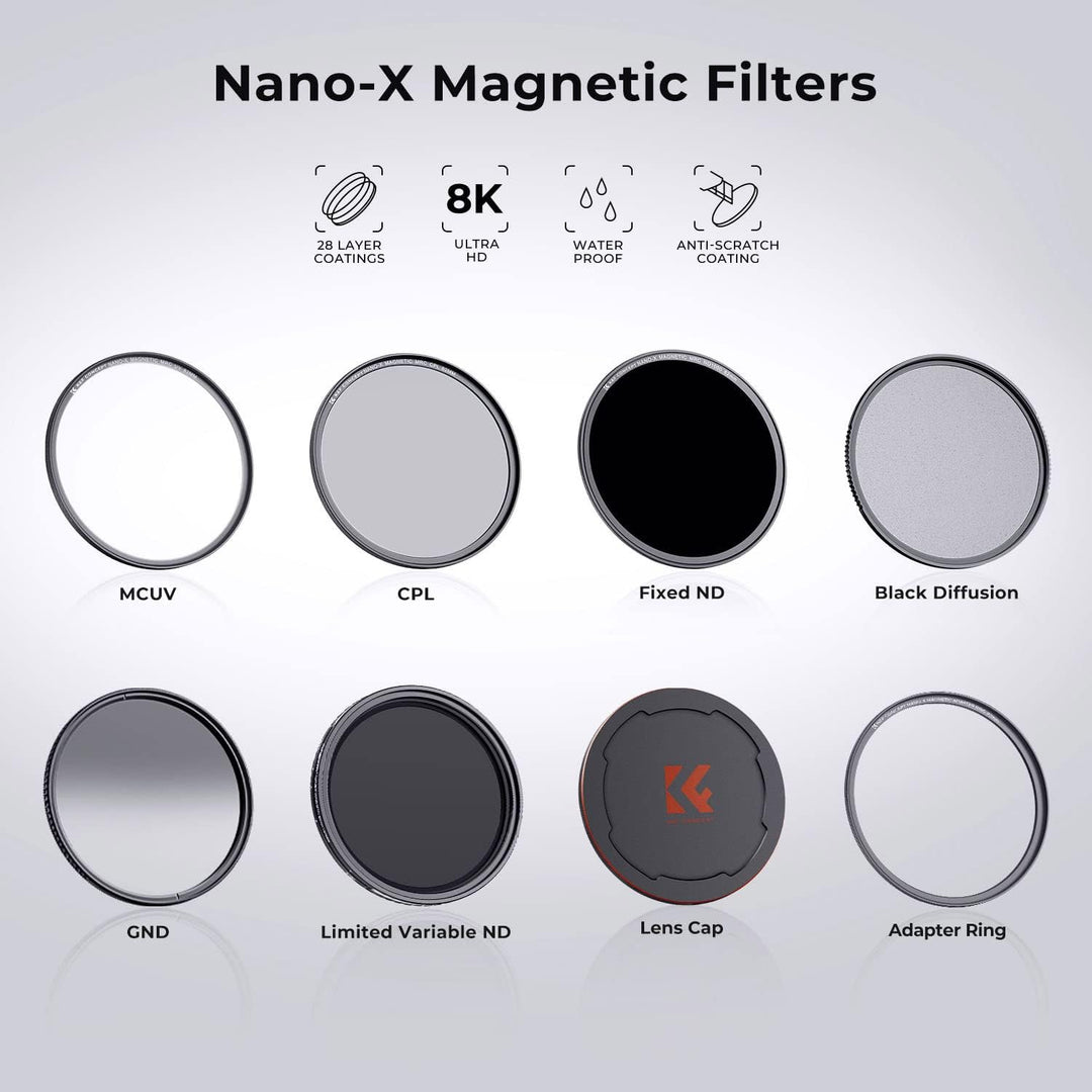 K&F Concept Nano X-Serie Magnetischer Polfilter 49mm mit Magnetischer Adapterring-Zirkularer Polaris