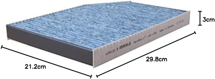 MAHLE LAO 1398 Innenraumfilter Allergen-, Bakterien- und Geruchsschutz, Allergen-, Bakterien- und Ge