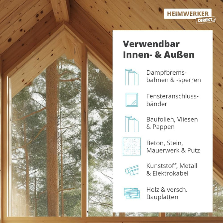 8x Alfa Folienkleber bauelastisch 315 Gramm Profi-Qualität Kartusche Dampfbremsfolien und Fensterans