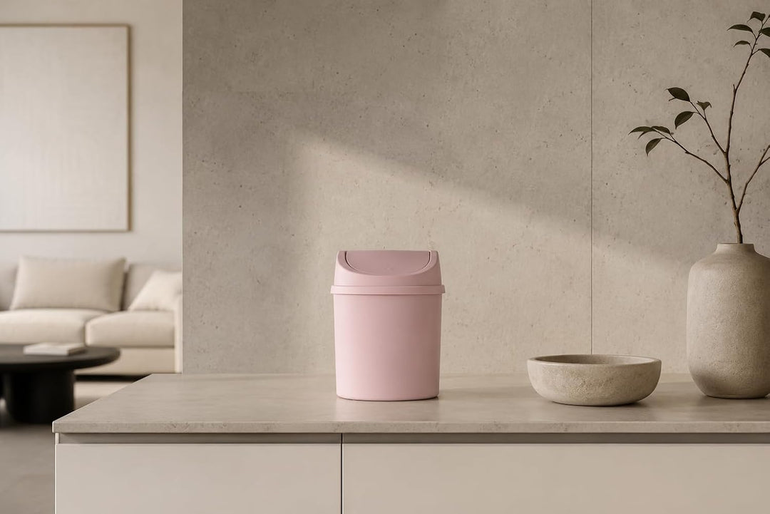 Aura Bin Schwingdeckeleimer Soft Pink 17x13 cm