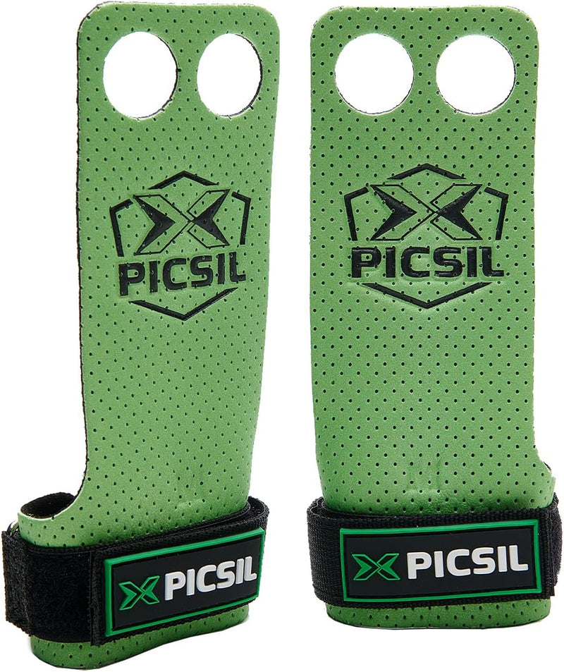 PICSIL Azor Cross Training Handschuhe 2 Löcher, Synthetische Hand Grips für Gewichtheben, Muscleups,