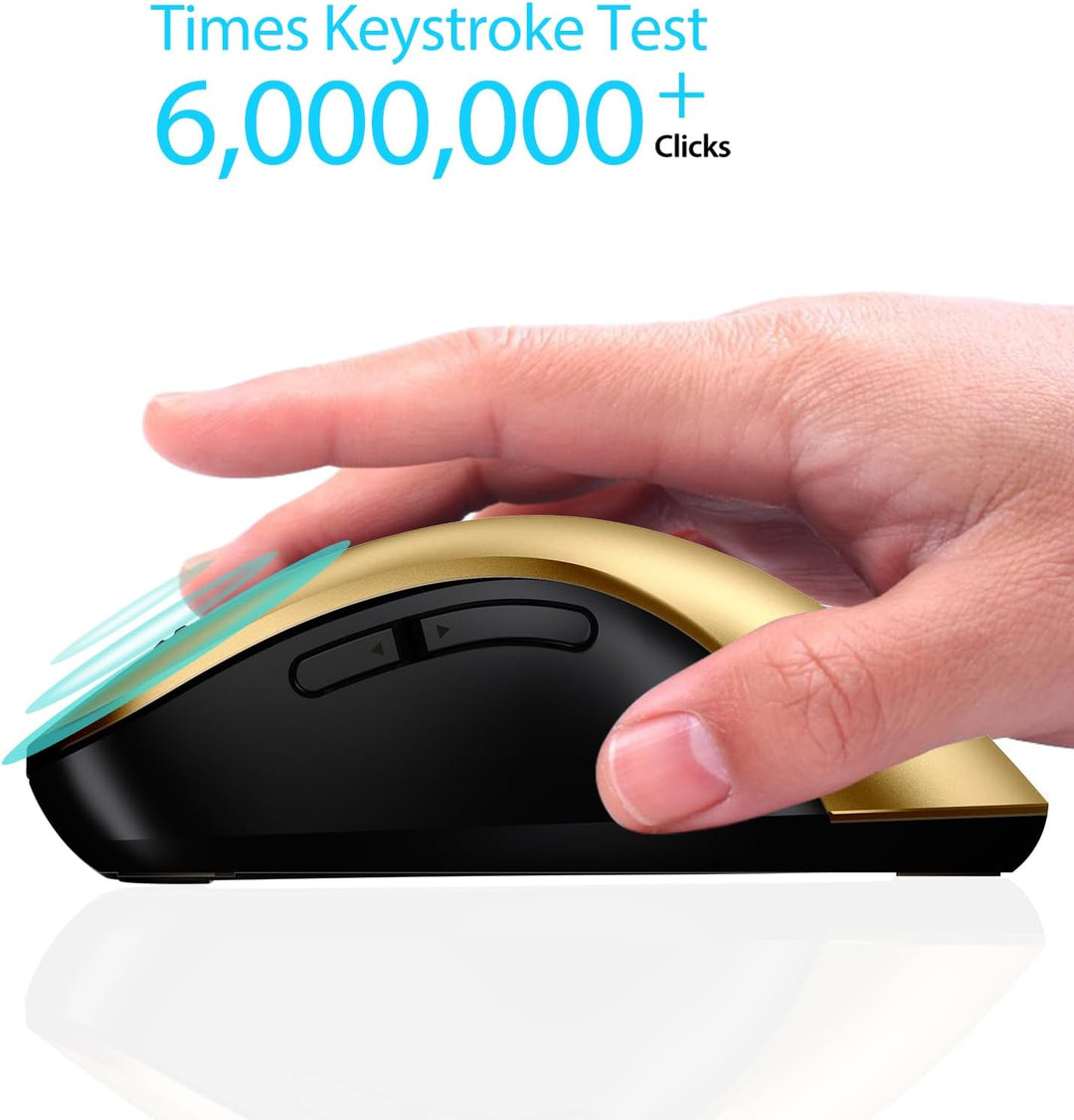 memzuoix Kabellose Maus 2.4GHz, Tragbare Optische Wireless Maus 1400 DPI mit Mini-USB-Empfänger, 5 T