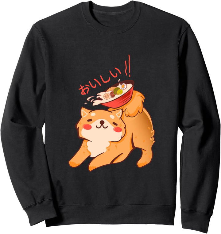 Hunde Welpe mit Ramen, Mädchen, Kinder, Kawaii Kult Sweatshirt