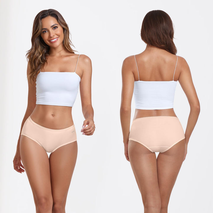 coskefy Unterhosen Damen, 6er Pack Slips Damen Baumwolle, Bequeme Frauen Unterwäsche, Atmungsaktiv P