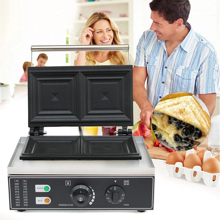 220V 1500W 2-Slice Kommerzielle Elektrische Sandwich Maschine Maker Sandwichmaker Sandwichtoaster An
