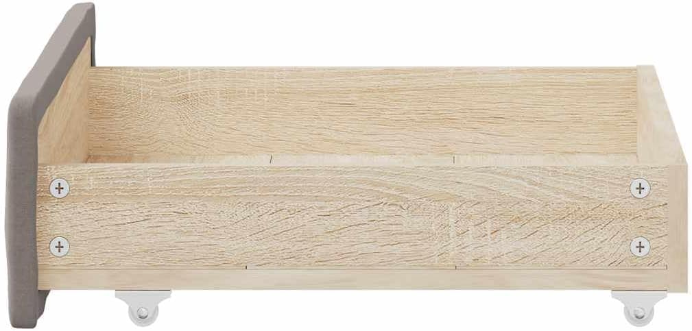 vidaXL Bettschubladen 2 Stk. Taupe Holzwerkstoff und Stoff, Taupe
