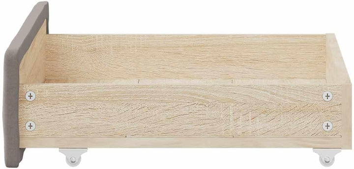 vidaXL Bettschubladen 2 Stk. Taupe Holzwerkstoff und Stoff, Taupe