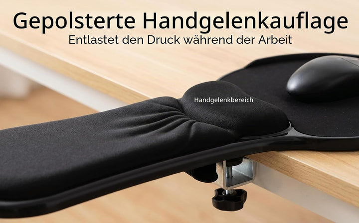 XICHEN Premium Computer-Handgelenkstütze/Armablage, verstellbar, zur Befestigung an Armlehne oder Sc