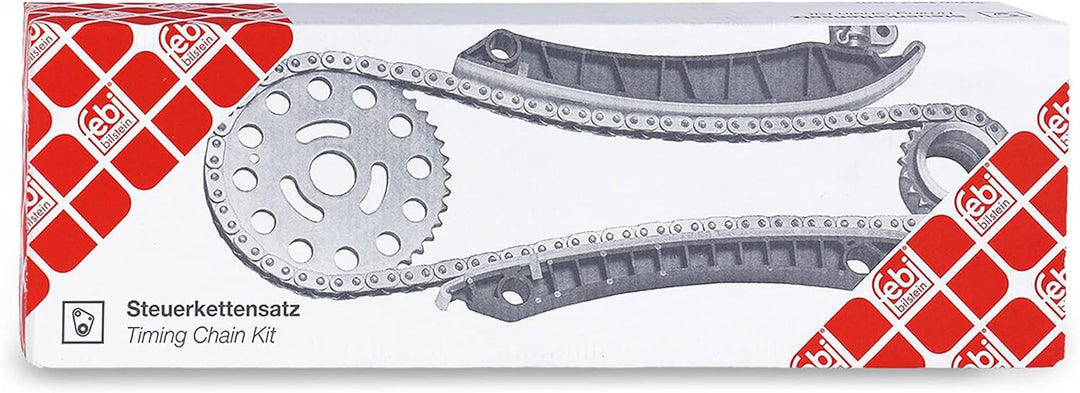 febi bilstein 30304 Steuerkettensatz für Nockenwelle, mit Gleitschienen und Kettenspanner , 1 Stück