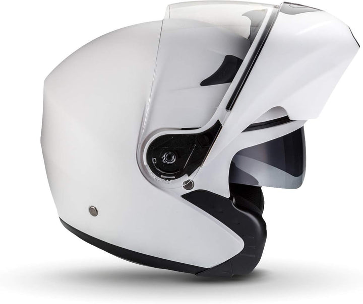 Moto Helmets® F19 „Matt White“ · Motorrad-Helm · Klapp-Helm Modular-Helm Flip-up Integral-Helm Motor