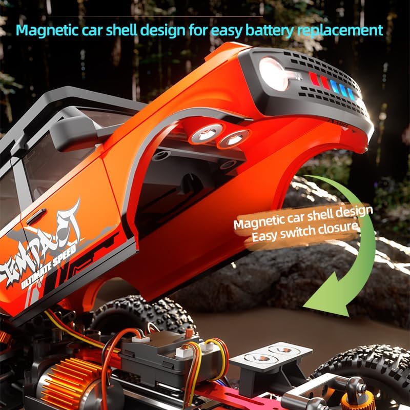 Ferngesteuertes Auto 1/20 4WD Monster Truck 40KM/H, 2.4 GHz RC Offroad Race Buggy für Erwachsene, Wa