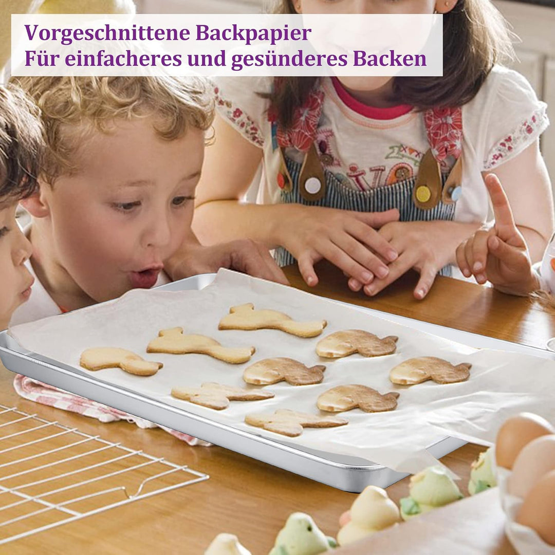 Backpapier Zuschnitte, Joyfair 200 Blatt Rechteckig Wasserdicht Fettdicht Antihaft Wachspapier, 40 x