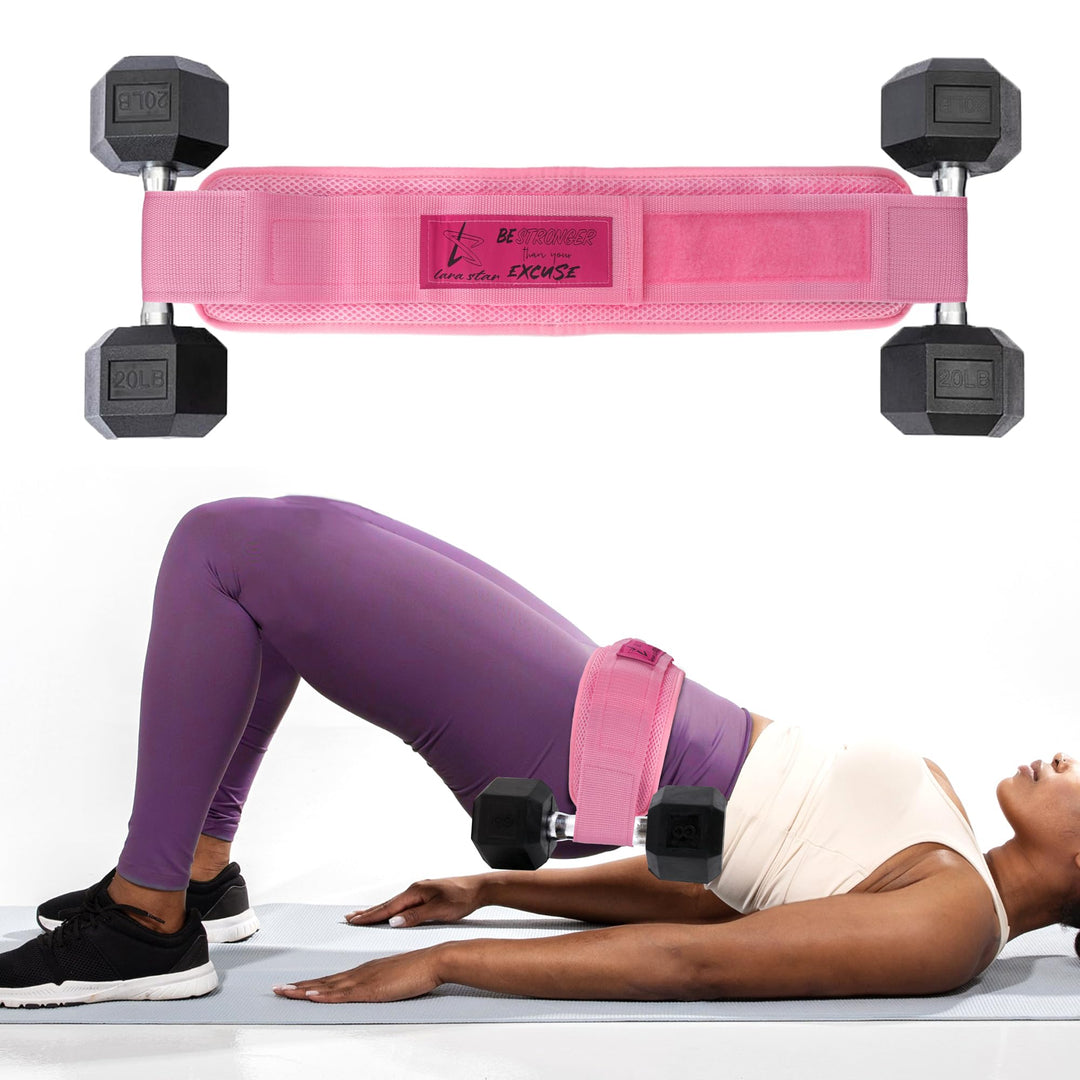 LARA STAR Hüft-Schubgürtel, Po-Gürtel für Hüftschub, Hüftgurtpolster für Gesäss, Brücke, Po-Workout