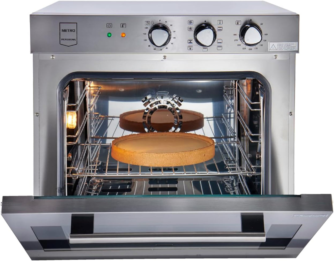 METRO Professional Umluft-Backofen GCO2001, Edelstahl, 59 x 70,5 x 59 cm, 2800 W, 4 Gararten, 2 x Ba