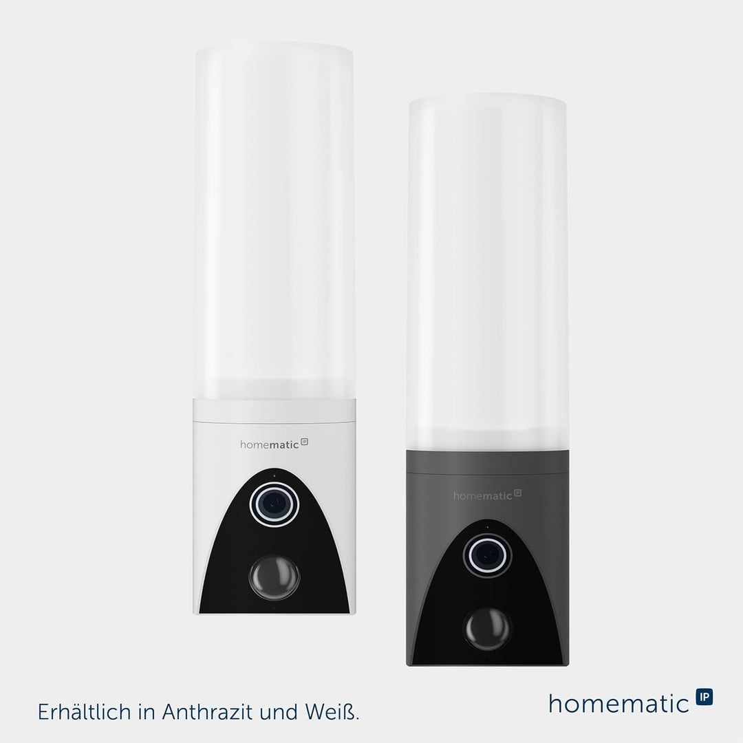 Homematic IP Aussenlichtkamera, Smart Home, Überwachungskamera für den Aussenbereich mit AI Bewegung