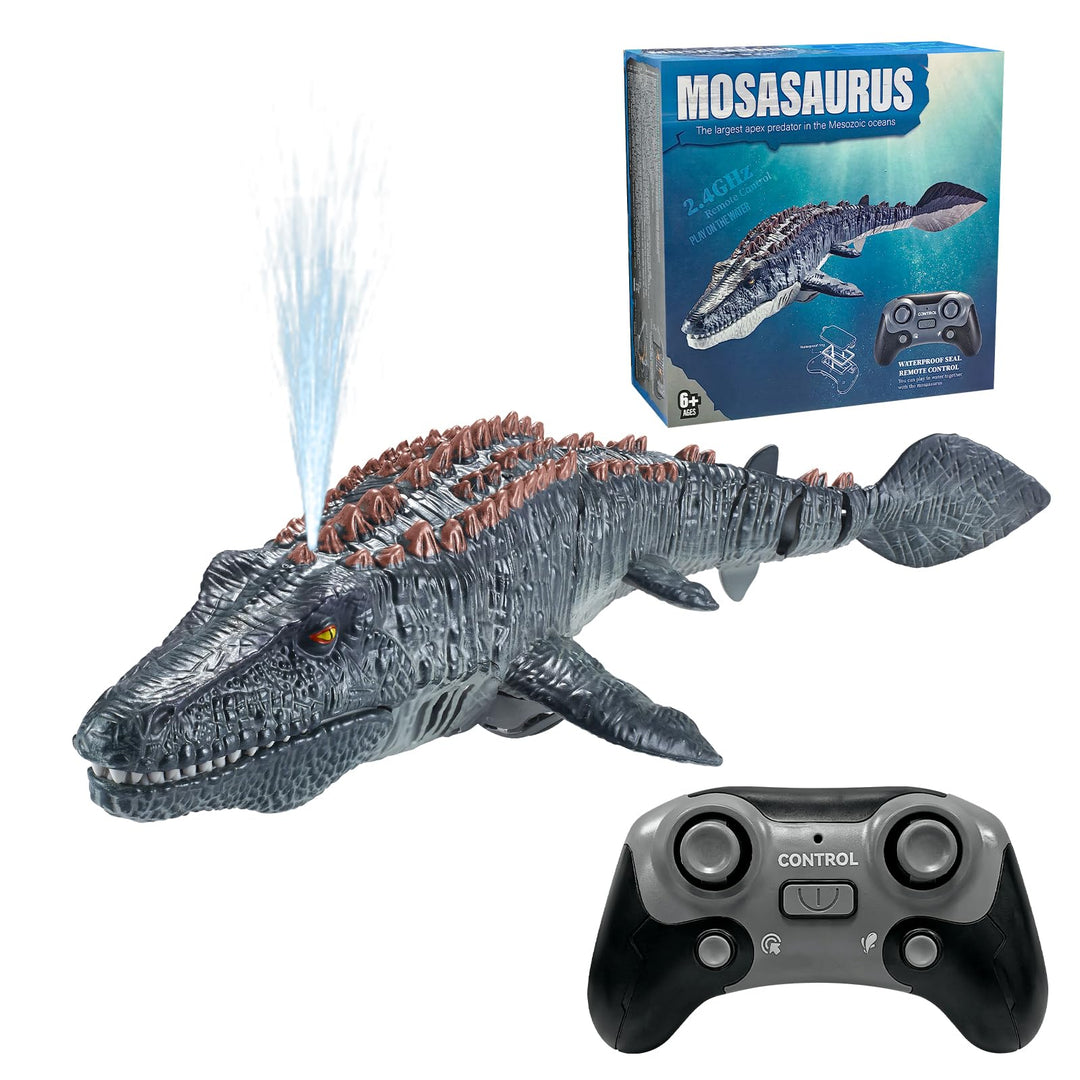 Ferngesteuertes Mosasaurus Spielzeug für Kinder, Ferngesteuertes Elektrisches Dinosaurier Boot mit S